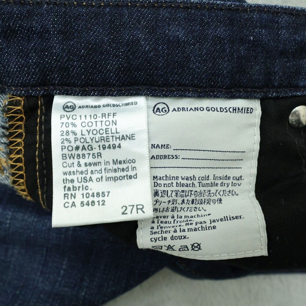 AG Jean Women's Size 27R Blue Low-Rise The Stilt Cigarette Leg Denim 30" Inseam - Picture 9 of 16